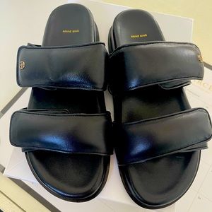 Anine Bing Sid slide sandals black size 40